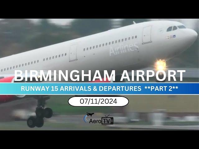 Birmingham Airport Live Part 2 07Nov24 #aviation #livestream #live