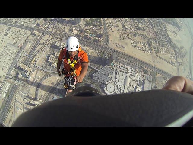 Climbing to the Top of the Burj Khalifa -The World's Tallest Building | Behind-the-Scenes