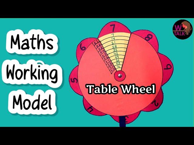 Table Wheel | Maths working model | Maths project School Math Activity Easy Learn Tables 2 to 10