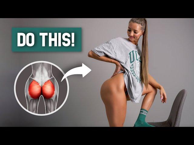 Get QUICK BOOTY PUMP - 3 Best Exercises! Short Intense Butt Workout, At Home + Weights