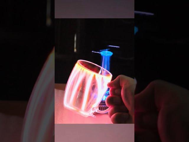 tiny tesla coil high voltage toy  #shorts