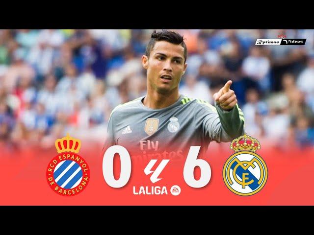 Espanyol 0 x 6 Real Madrid (5 goals by C. Ronaldo) ● La Liga 15/16 Extended Goals & Highlights HD