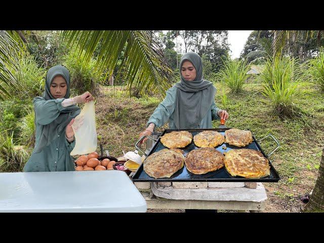 MURTABAK PENUH INTI DAGING | Inti Tak  scam punya ! Beef murtabak | Flatbread with meat filling