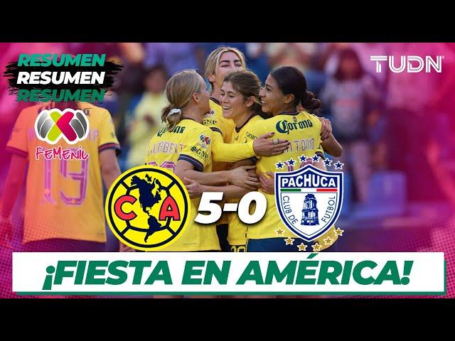 Resumen y goles | América 5-0 Pachuca | Liga Mx Femenil AP2024-J15 | TUDN