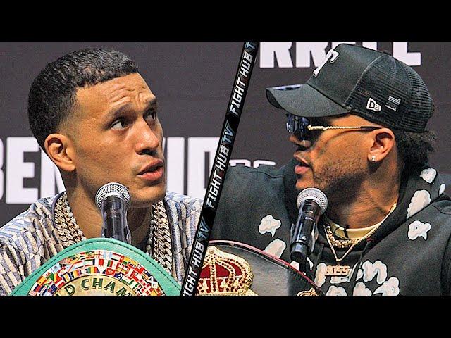 David Benavidez & David Morrell get HEATED in verbal exchange at press conference!