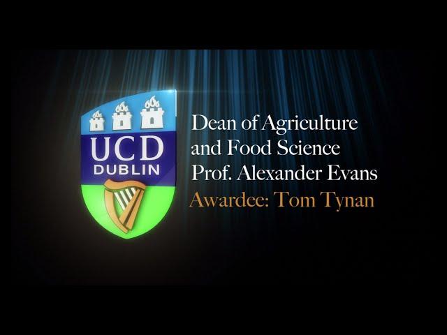 Tom Tynan - Winner of the 2015 UCD Agriculture & Food Science Alumni Award