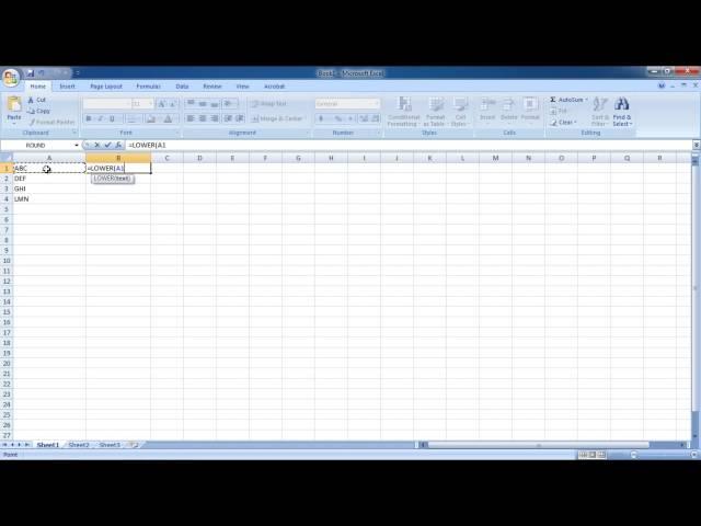 How to Change Caps to Lowercase in Excel