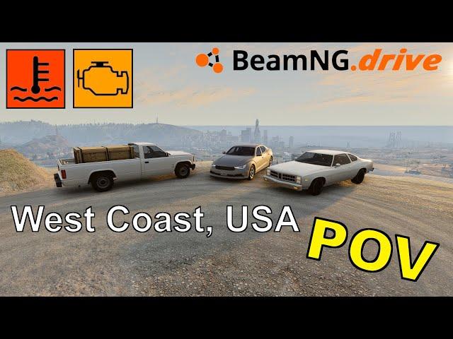 Just some POV driving on West Coast USA - BeamNG Drive