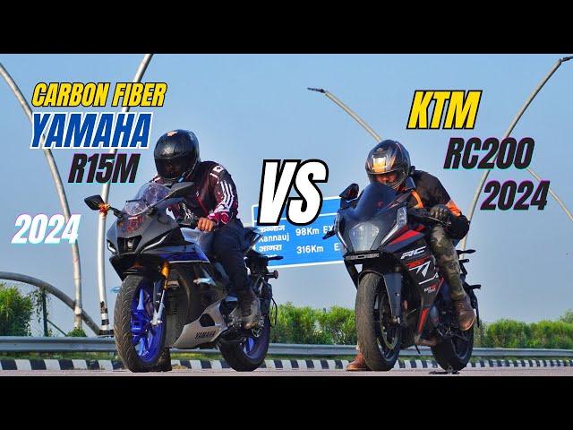 2024 Ktm RC200 Vs Yamaha R15m Carbon Fiber Drag Race