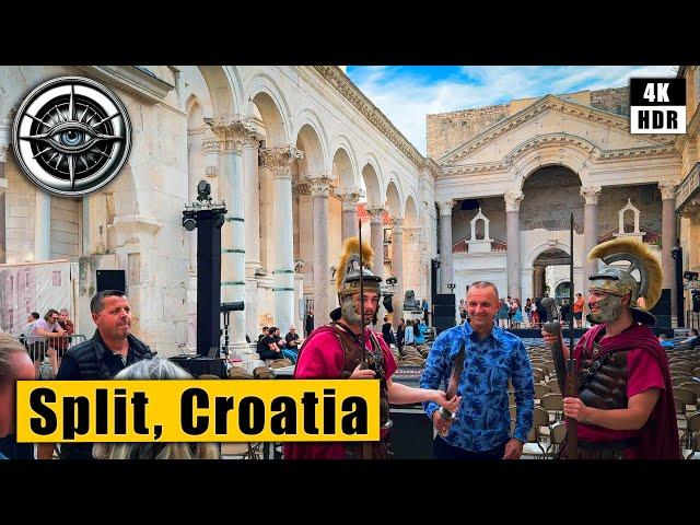 Terrific Evening Walking Tour of Split, Dalmatia  Croatia 4k HDR ASMR