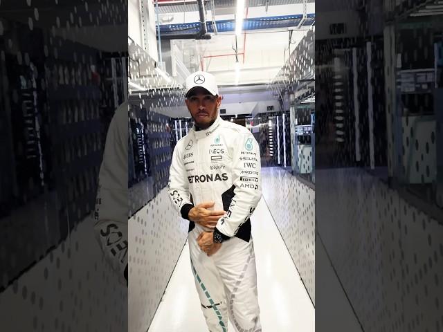 Lewis Hamilton in the NEW IWC white race suit ‍