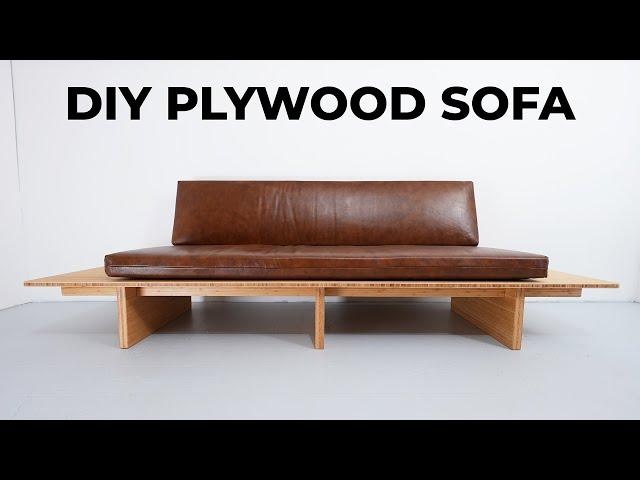 DIY SOFA MADE OUT OF BAMBOO PLYWOOD + FREE PLANS