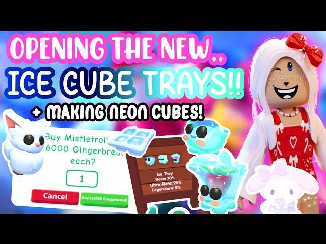 OPENING THE NEW..ICE CUBE TRAYS!+ MAKING NEON PETS!️️#adoptmeroblox #preppyadoptme #preppyroblox