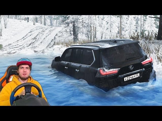 НАЧАЛЬНИК ЕДЕТ ПРОВЕРЯТЬ РАБОЧИХ НА ЛЕСОПИЛКЕ - SPINTIRES MUDRUNER + РУЛЬ -  БЕЗДОРОЖЬЕ LX 570