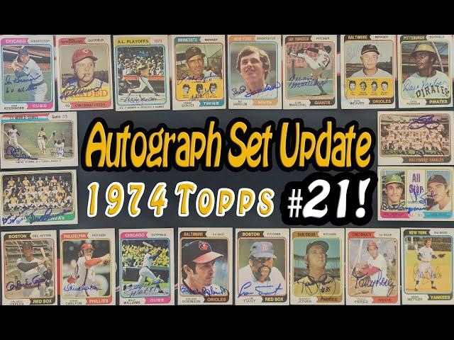 1974 Topps Autograph Set Update 21 -  10 Cards Enter  - TTM, Private, & Ebay Purchases !