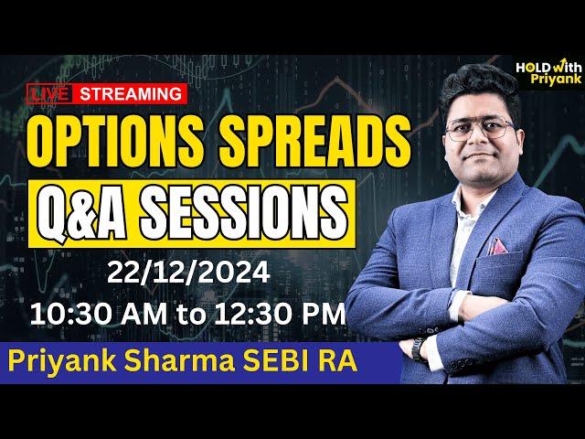 Priyank Sharma Goes LIVE on Options Spreads Trading with Q&A!