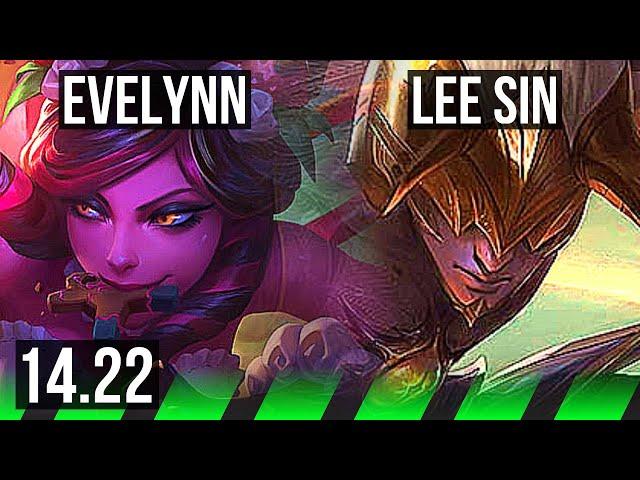 EVELYNN vs LEE SIN (JGL) | 600+ games | KR Master | 14.22