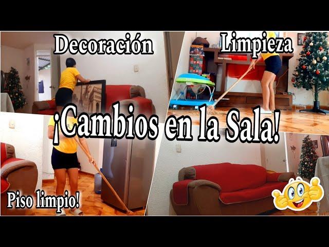 CAMBIOS EN LA SALA //Sillón limpio LIMPIEZA DE CASA PEQUEÑA INFONAVIT.