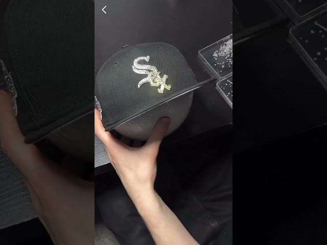 Custom Iced Out Fitted Hat  New Era 59Fifty Custom Icy Fitted Cap ️