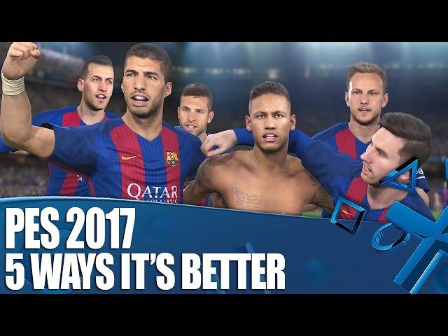 PES 2017 PS4 Gameplay - 5 Ways It's Better This Year