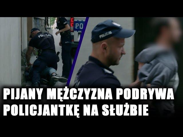 "Ja tylko z nią rozmawiam. Ty spi*****aj stąd". Pijany mężczyzna podrywał policjantkę