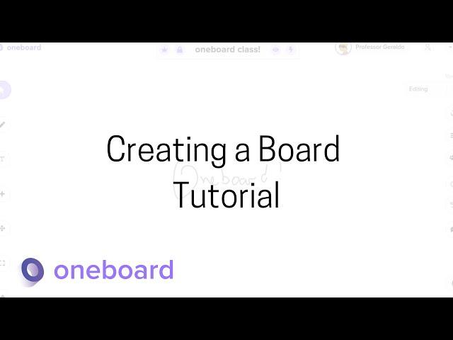 How to Create a Board in Oneboard