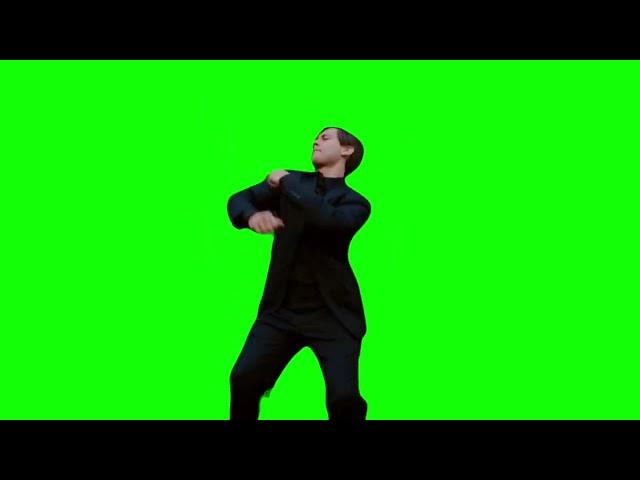 TOBEY DANCING GREEN SCREEN. Тоби Магуайр на зеленом фоне. ФУТАЖ №21