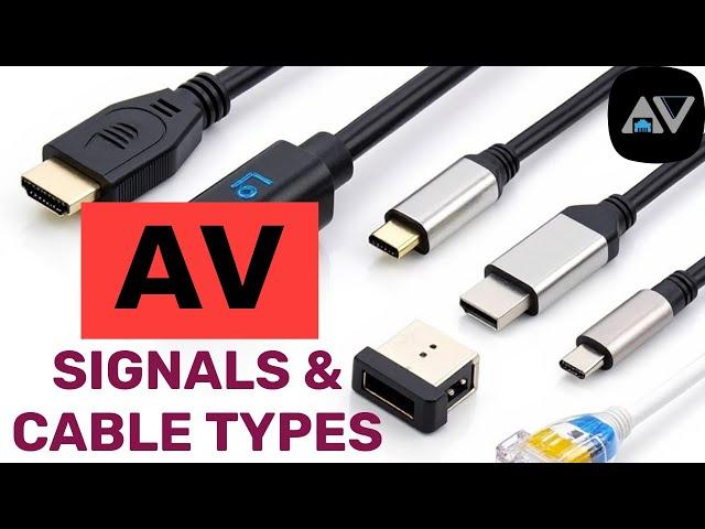 Cable Types AV & IT engineers use