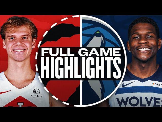 RAPTORS at TIMBERWOLVES | FULL GAME HIGHLIGHTS | October 26, 2024