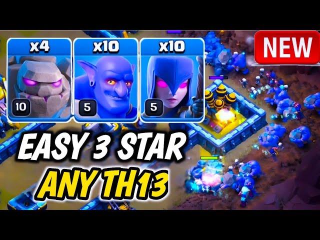 Never Fail ! Th13 Golem Witch Bowler + 10 Zap Spell | Best Th13 Attack Strategy in (Clash of Clans)