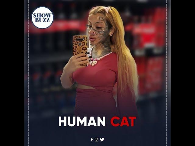 22-Year-Old Italian Woman Gets 20 Body Modifications To Transition Into A Cat