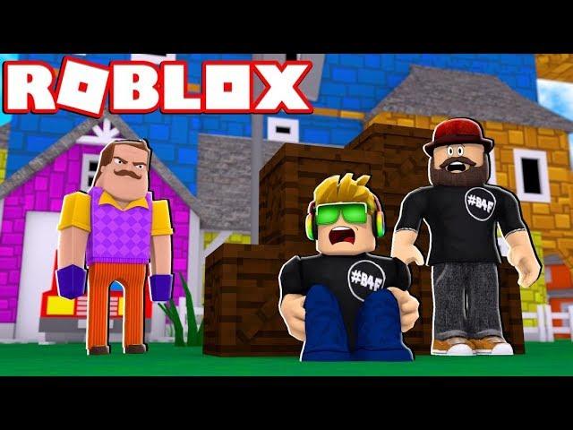 BREAKING INTO CRAZY NEIGHBORS HOUSE!!! / ROBLOX HELLO NEIGHBOR