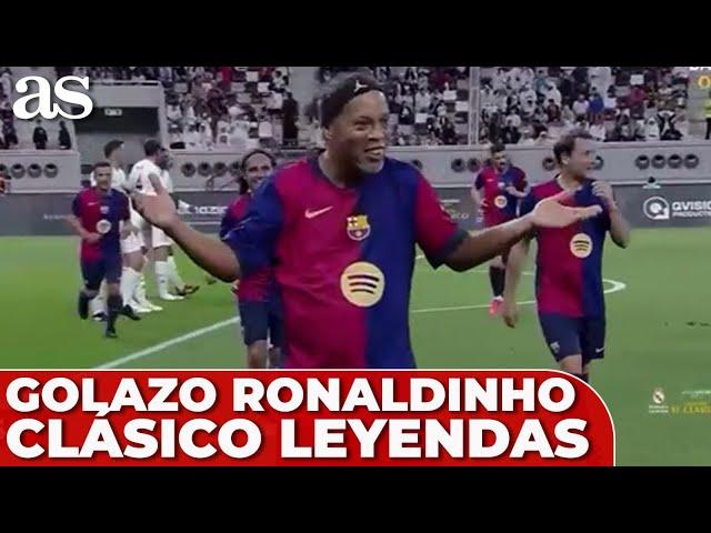 El GOLAZO de RONALDINHO de FALTA en el CLÁSICO de LEYENDAS REAL MADRID - BARCELONA