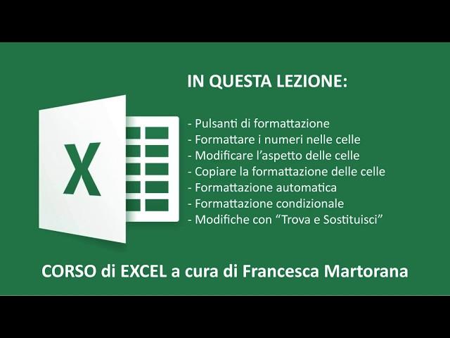 EXCEL tutorial 4: Formattare le celle in Excel