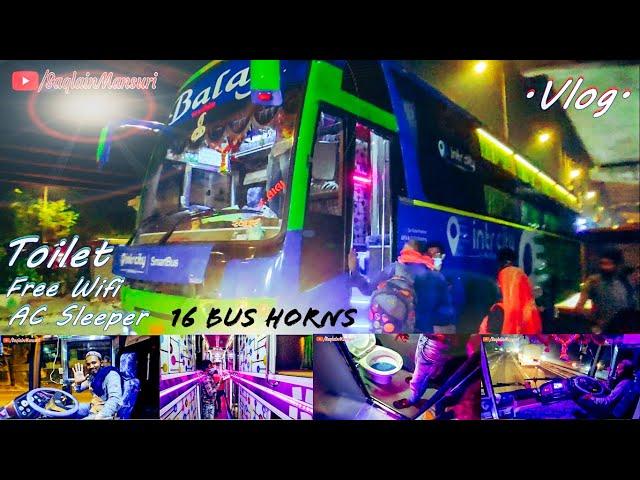 Balaji Travels The IntrCity Smart Bus || AC Sleeper With Toilet || Mumbai To Ahmedabad || Vlog