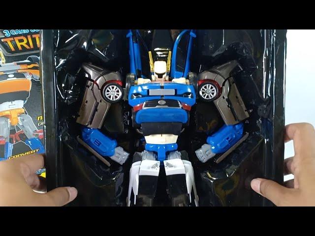 Unboxing Mainan Tobot Tritan Besar Blue Toys Transformers