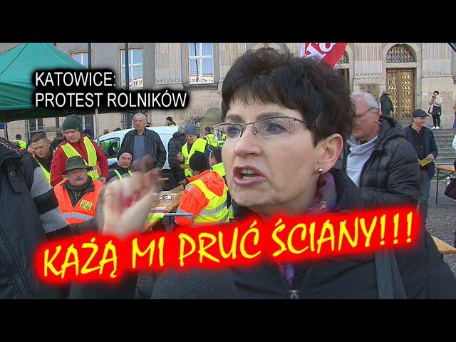 Oburzona kobieta emocjonalnie wygarnia "zielonej komunie" / PROTEST ROLNIKÓW, Katowice, 20.03.2024