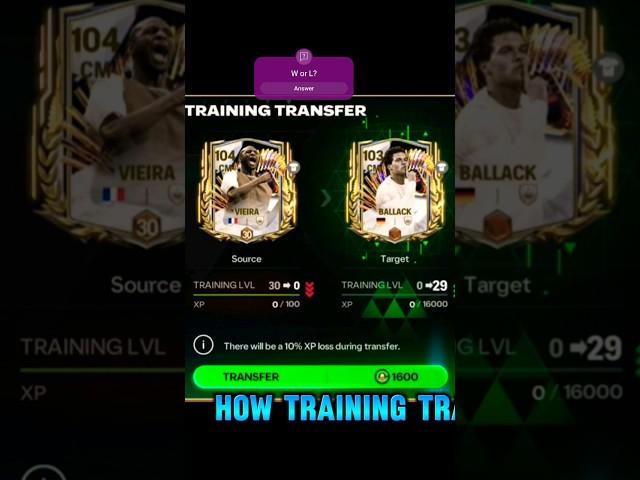 HOW TO TRANSFER TRAINING XP  #fcmobile