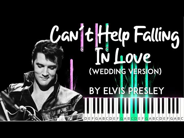 Can't Help Falling in Love by Elvis Presley piano synthesia tutorial  + sheet music /wedding version