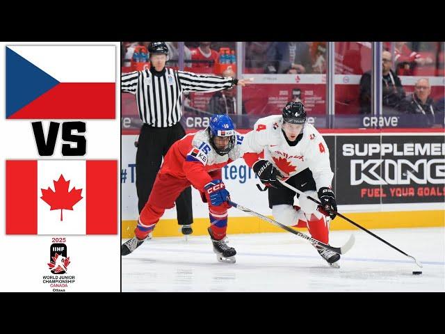 CZECHIA VS CANADA HIGHLIGHTS QUARTERFINALS IIHF WORLD JUNIOR CHAMPIONSHIP 2025