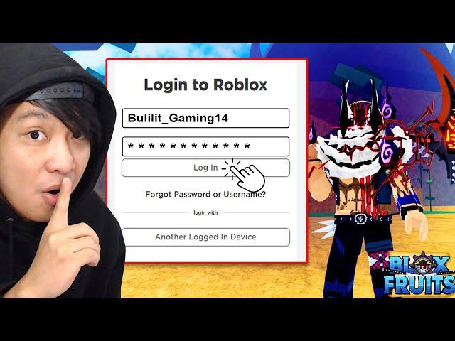 I LOGGED Into My SON BLOX FRUITS Account! - ROBLOX