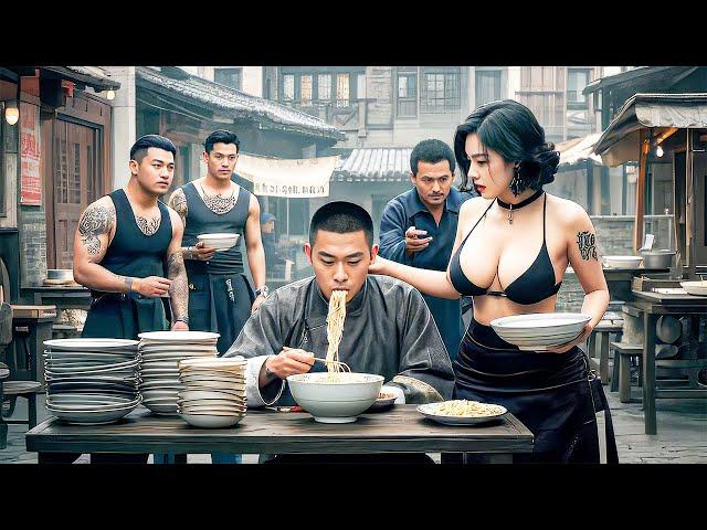 Martial Arts Master Eating Noodles Stops Thugs Extorting The Shop Owner, Defeats Them All