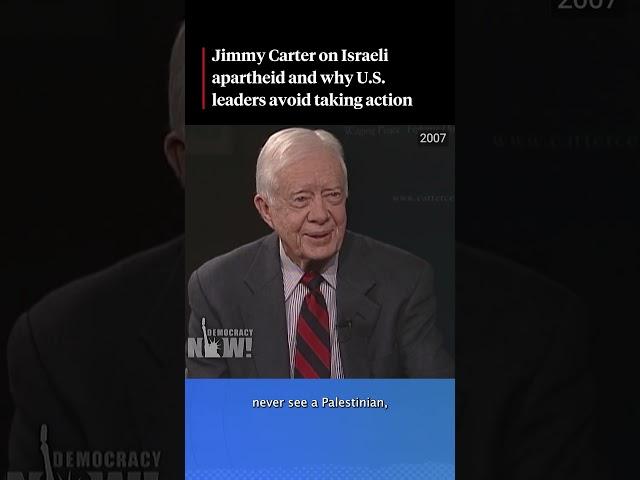 Jimmy Carter on Israeli apartheid  #palestine