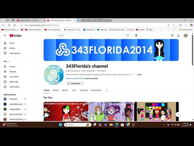 Happy 15th and 22nd birthdays to BobAnimate2K9 and 343Florida's channel.