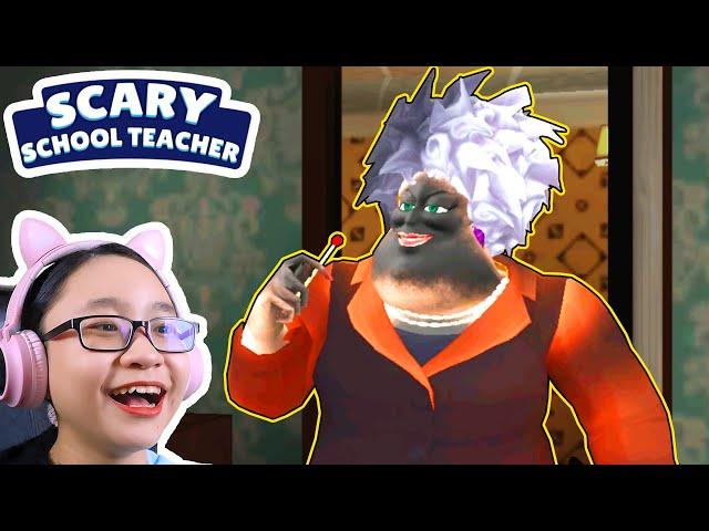 Scary School Teacher - She's Scarier than Miss T!!!! - Part 2 - Let's Play Scary School Teacher!!!