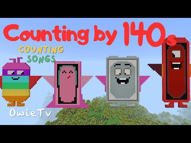 Counting by 140s Song | Minecraft Numberblocks Counting Songs | Math and Number Songs for Kids