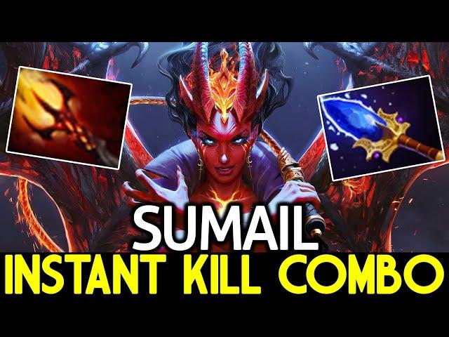 SUMAIL [Queen of Pain] Crazy Power Scepter + Dagon Build Dota 2