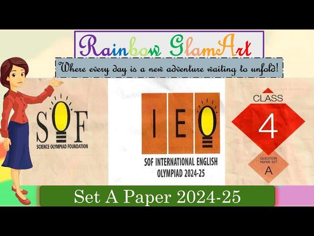 IEO 2024 - 25 | class 4 | English Olympiad | SOF IEO #englisholympiad #ieo #sofieo  #sofolympiad