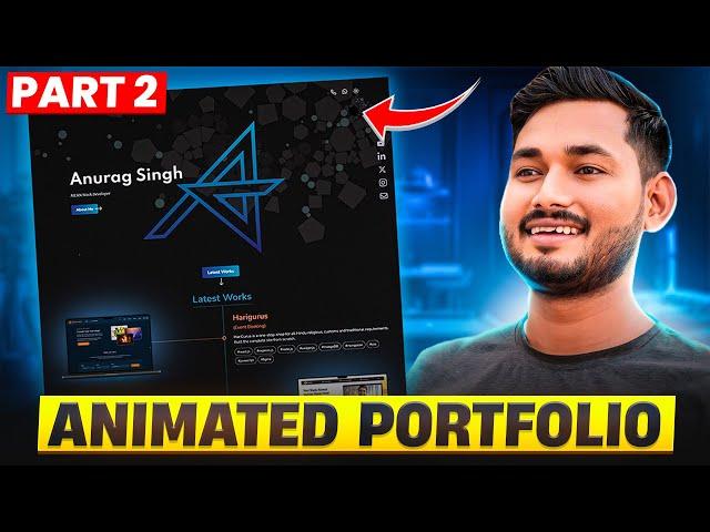 Modern Portfolio using Tailwind CSS in Hindi | Cursor Tracking Animation | Part 2