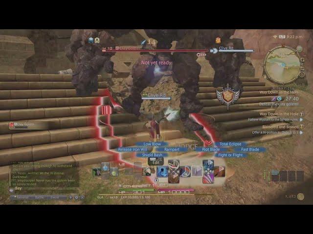 FINAL FANTASY XIV Online - My Clive vs. Clay Golem